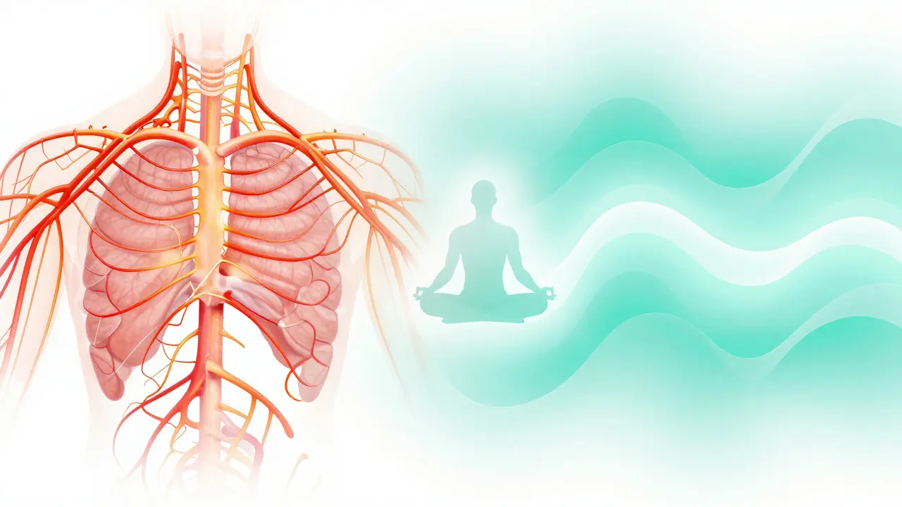 Conceptual art of nervous system stress responses