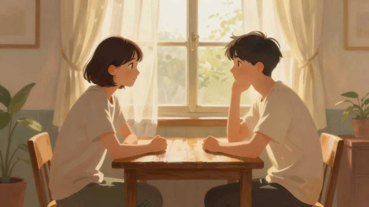 Two people listening empathetically together